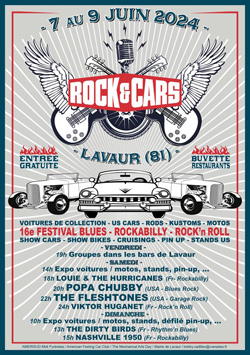 Festival  ROCK&CARS  Lavaur (81) du 7 au 9 juin 2024