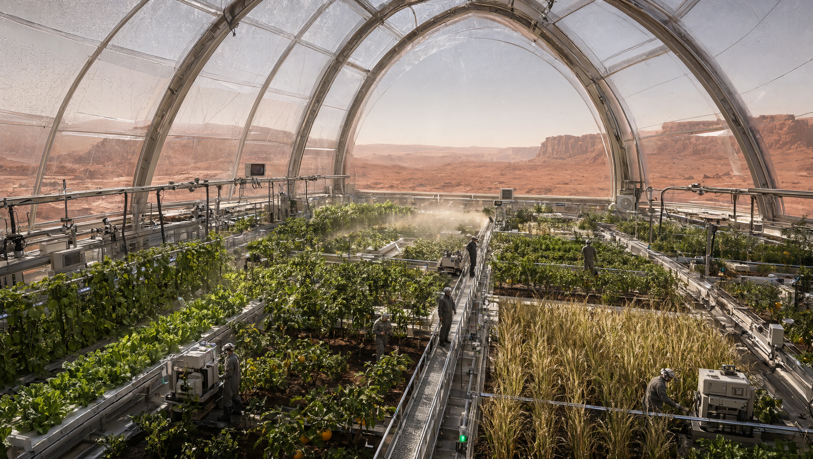 Wallpaper Mars Eden Under Glass 2K v2 Intelligence Artificielle - IA