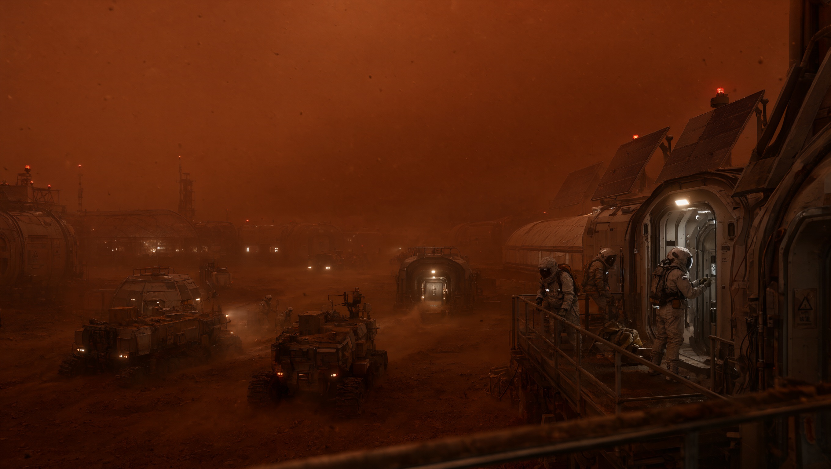 Wallpaper Mars Red Inferno Dust Storm 2K Intelligence Artificielle - IA