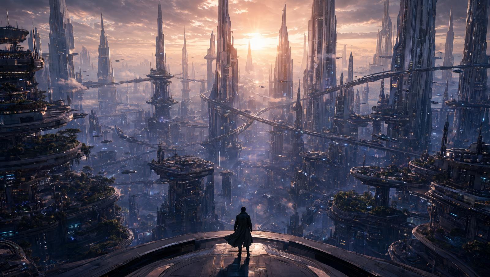 Wallpaper Coruscant Ultimate Megacity 2K Intelligence Artificielle - IA