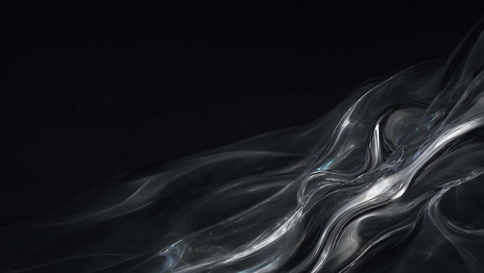 Wallpaper Liquid Glass Chrome Intelligence Artificielle - IA