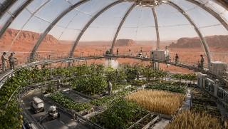 Wallpaper Mars Eden Under Glass 2K Intelligence Artificielle - IA