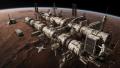 Wallpaper Intelligence Artificielle - IA Mars Orbital Nexus Station 2K