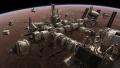 Wallpaper Intelligence Artificielle - IA Mars Orbital Nexus Station 2K v2