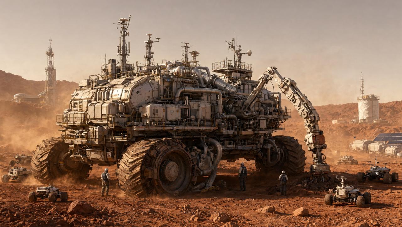 Wallpaper Mars Planet Engineer Terraformer 2K Intelligence Artificielle - IA