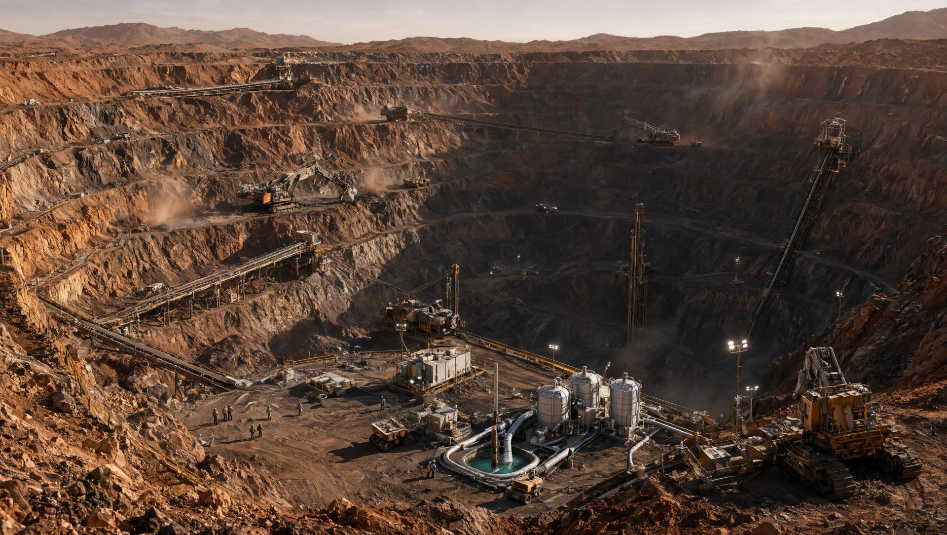 Wallpaper Mars Red Abyss Mining Frontier 2K Intelligence Artificielle - IA