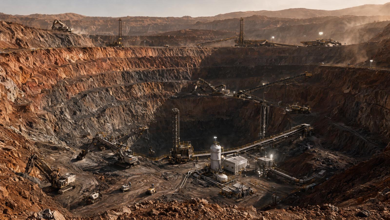 Wallpaper Mars Red Abyss Mining Frontier 2K v2 Intelligence Artificielle - IA