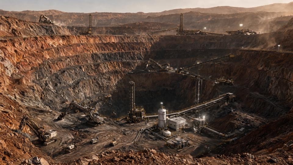 Wallpaper Mars Red Abyss Mining Frontier 2K v2 Intelligence Artificielle - IA