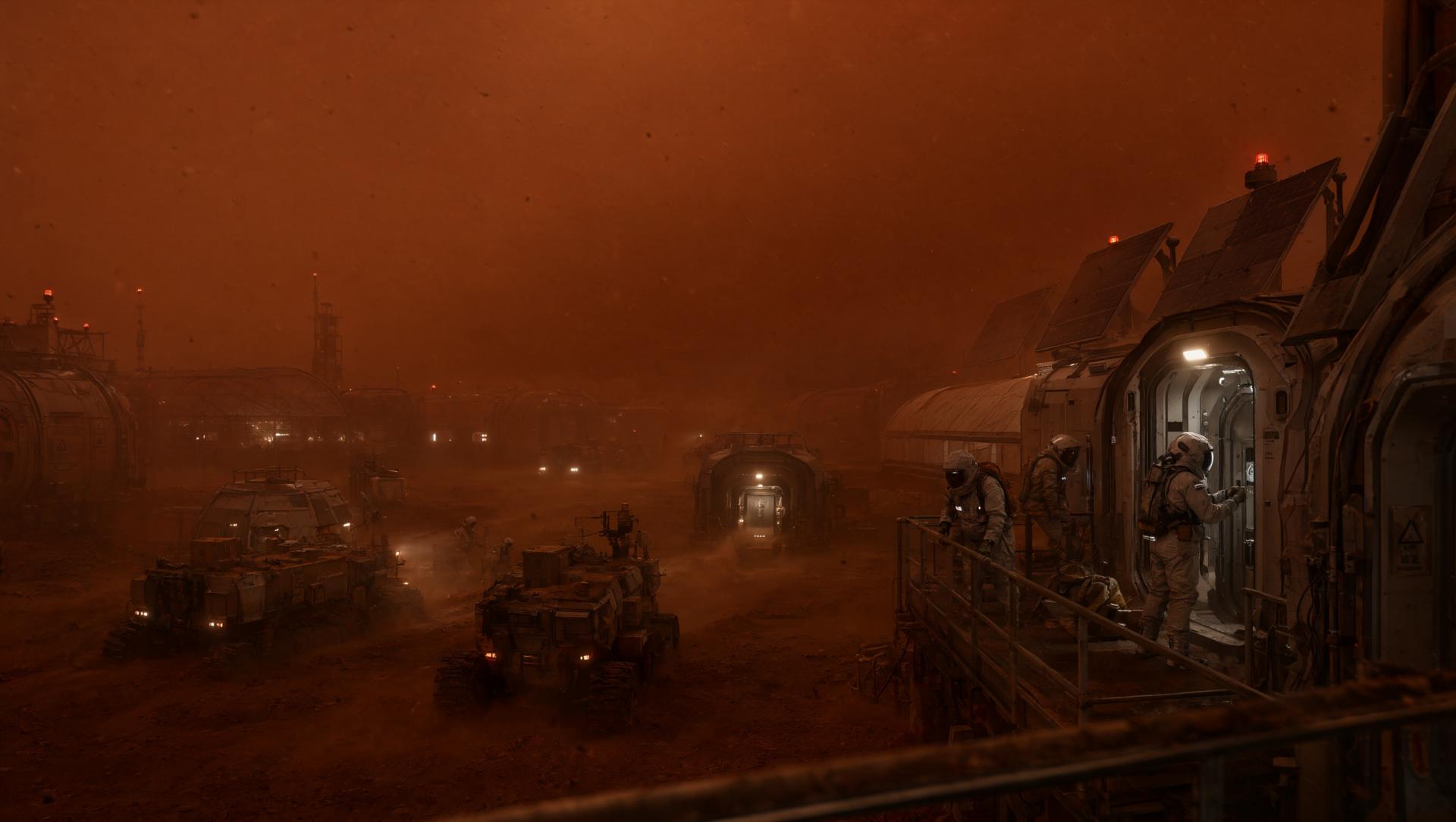 Wallpaper Mars Red Inferno Dust Storm 2K Intelligence Artificielle - IA
