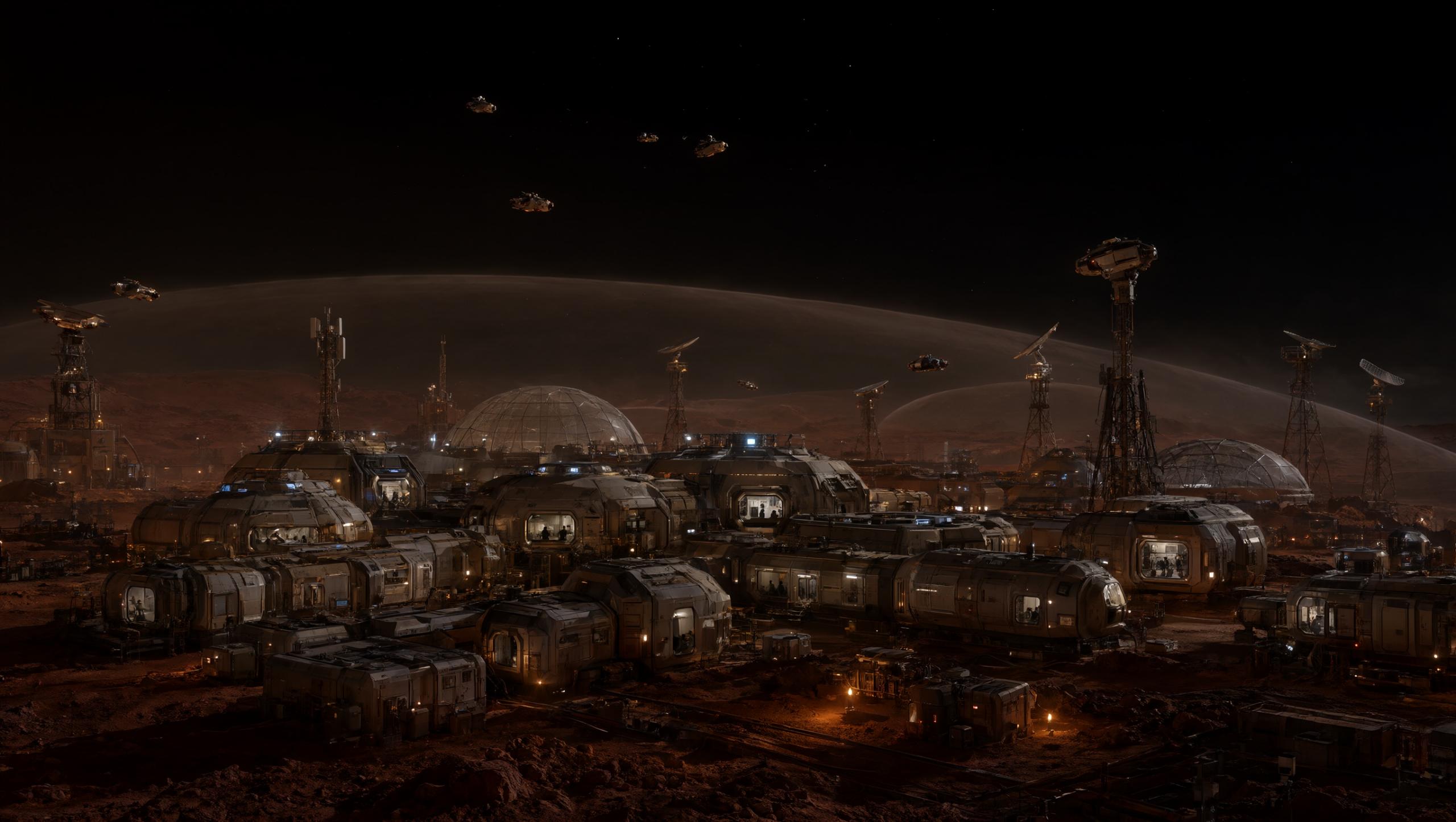 Wallpaper Mars Silent Shield Orbital Defense 2K Intelligence Artificielle - IA