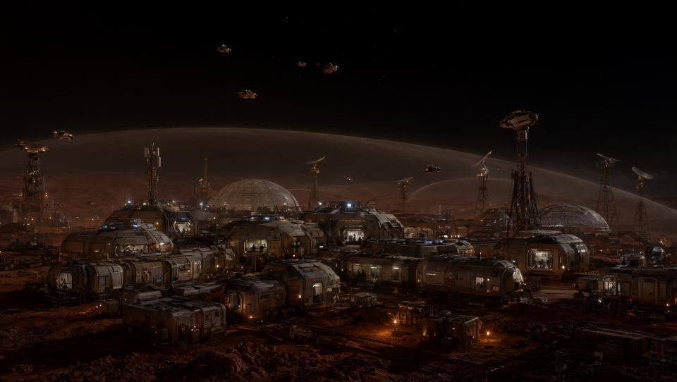 Wallpaper Mars Silent Shield Orbital Defense 2K Intelligence Artificielle - IA