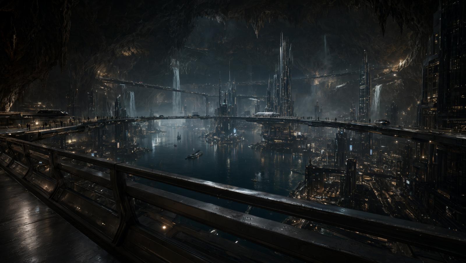 Wallpaper The Abyssal Capital - The Lower Walkway Intelligence Artificielle - IA