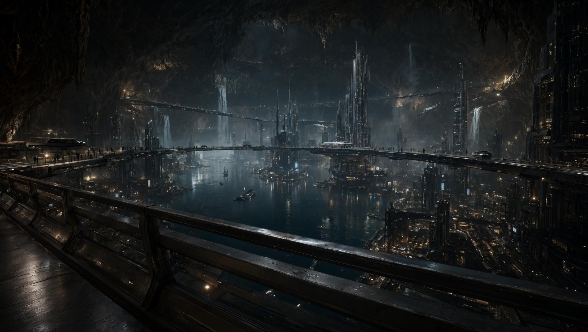 Wallpaper The Abyssal Capital - The Lower Walkway Intelligence Artificielle - IA