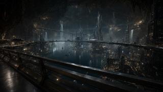 Wallpaper The Abyssal Capital - The Lower Walkway Intelligence Artificielle - IA