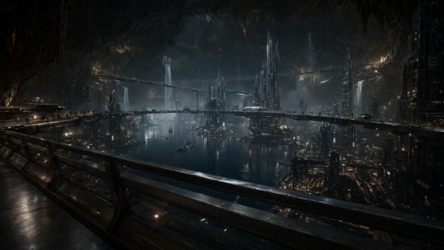 Wallpaper The Abyssal Capital - The Lower Walkway Intelligence Artificielle - IA