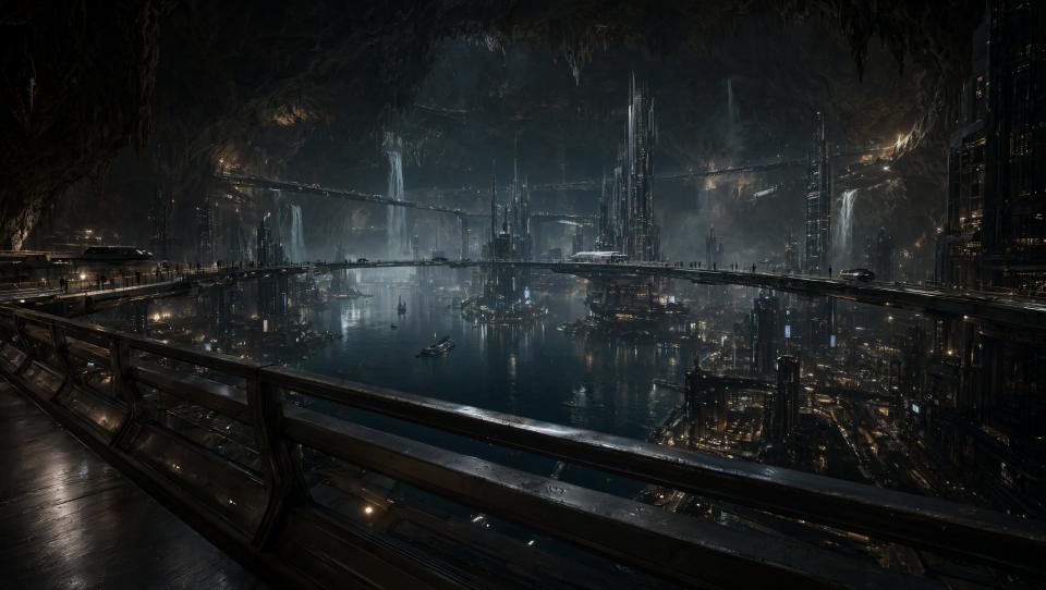Wallpaper The Abyssal Capital - The Lower Walkway Intelligence Artificielle - IA