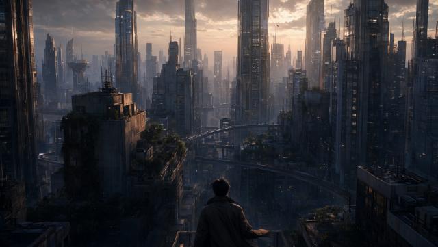 Wallpaper The City at the End of Time Intelligence Artificielle - IA