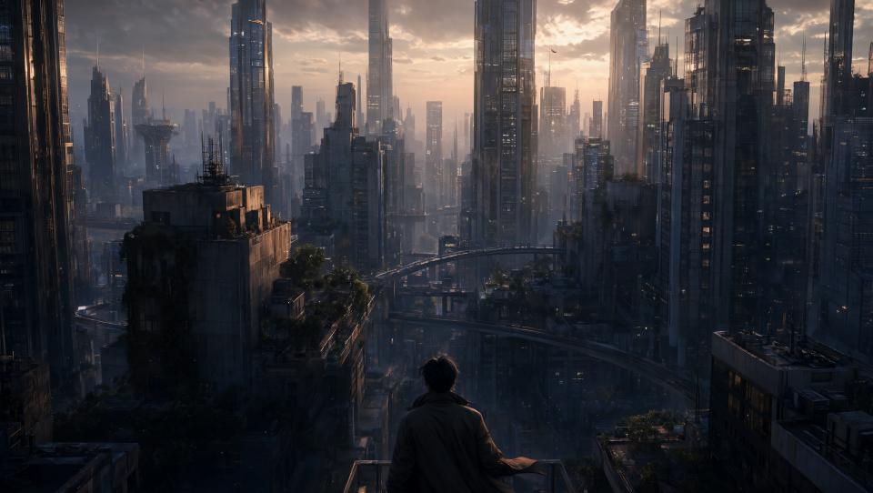 Wallpaper The City at the End of Time Intelligence Artificielle - IA