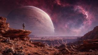 Wallpaper The Crimson Nebula Intelligence Artificielle - IA