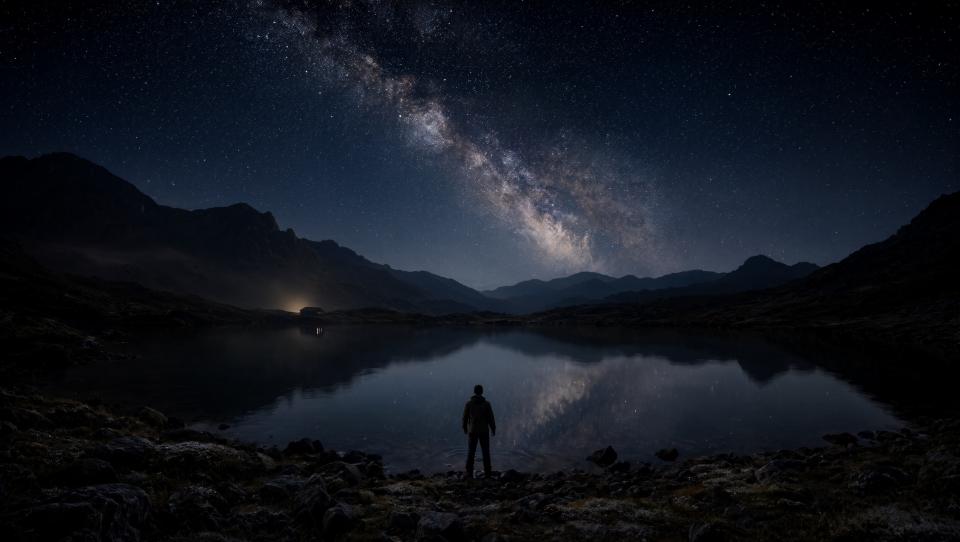 Wallpaper Where the Stars Touch the Earth Intelligence Artificielle - IA
