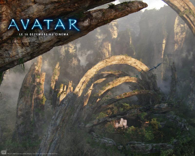 Wallpaper AVATAR Paysage rocheux de Pandora