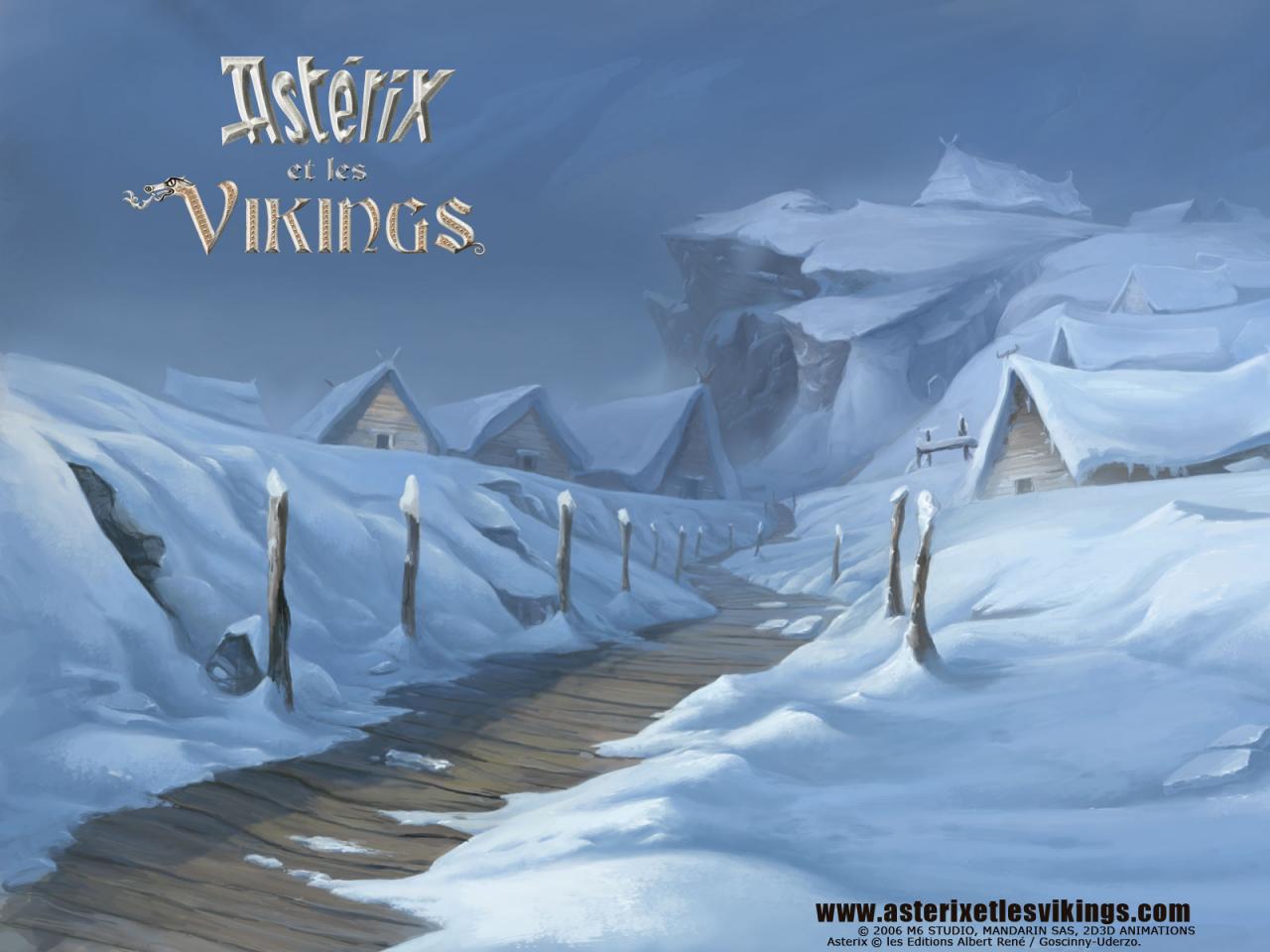 Wallpaper Astrix et les Vikings neige
