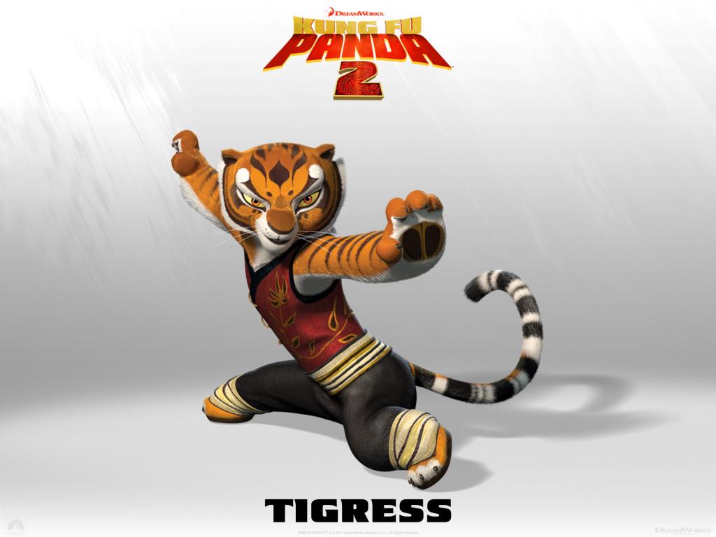 Wallpaper Kung Fu PANDA 2 Tigress Cinema Video