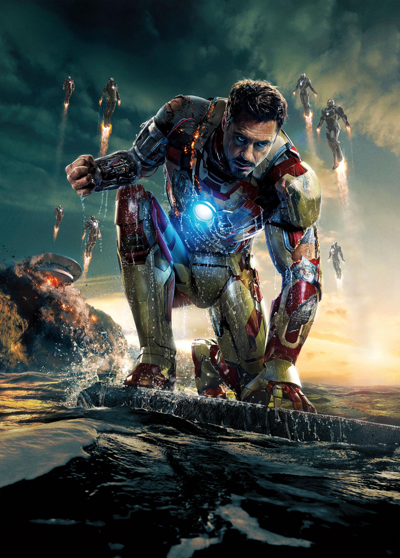 Wallpaper Affiche Iron Man 3 sur l eau Iron Man