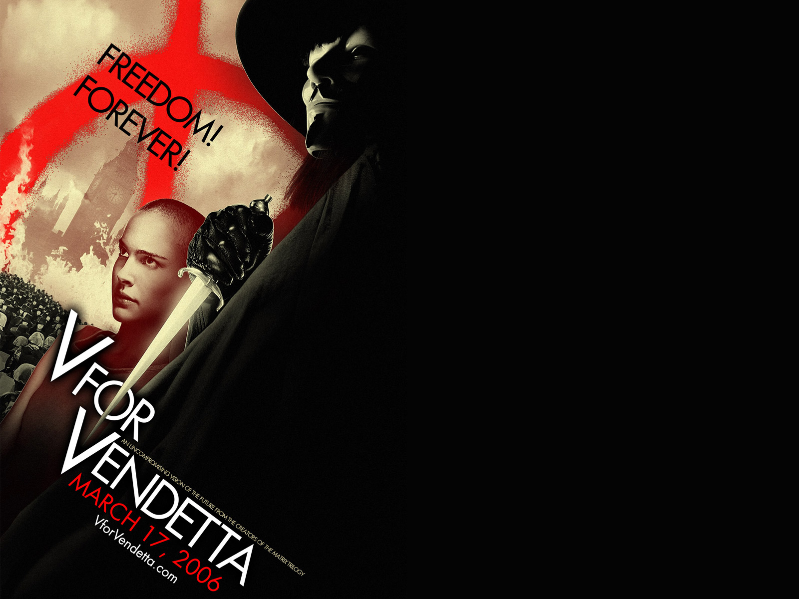 Wallpaper V pour Vendetta - V for Vendetta Evey Hammond & V