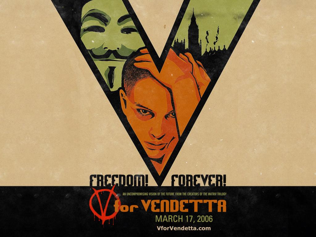 Wallpaper V pour Vendetta - V for Vendetta grand V