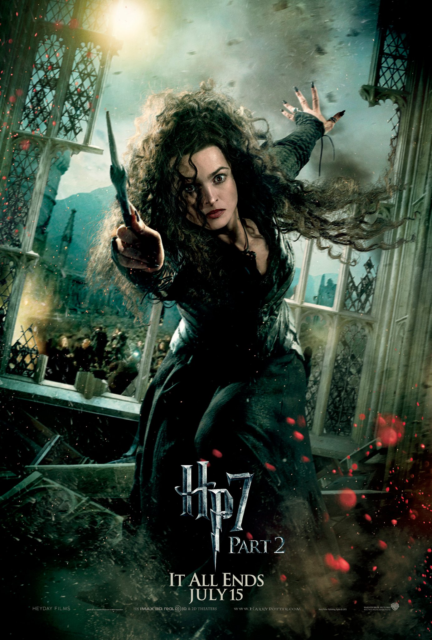 Wallpaper Harry Potter HP7 Part 2 poster - Bellatrix