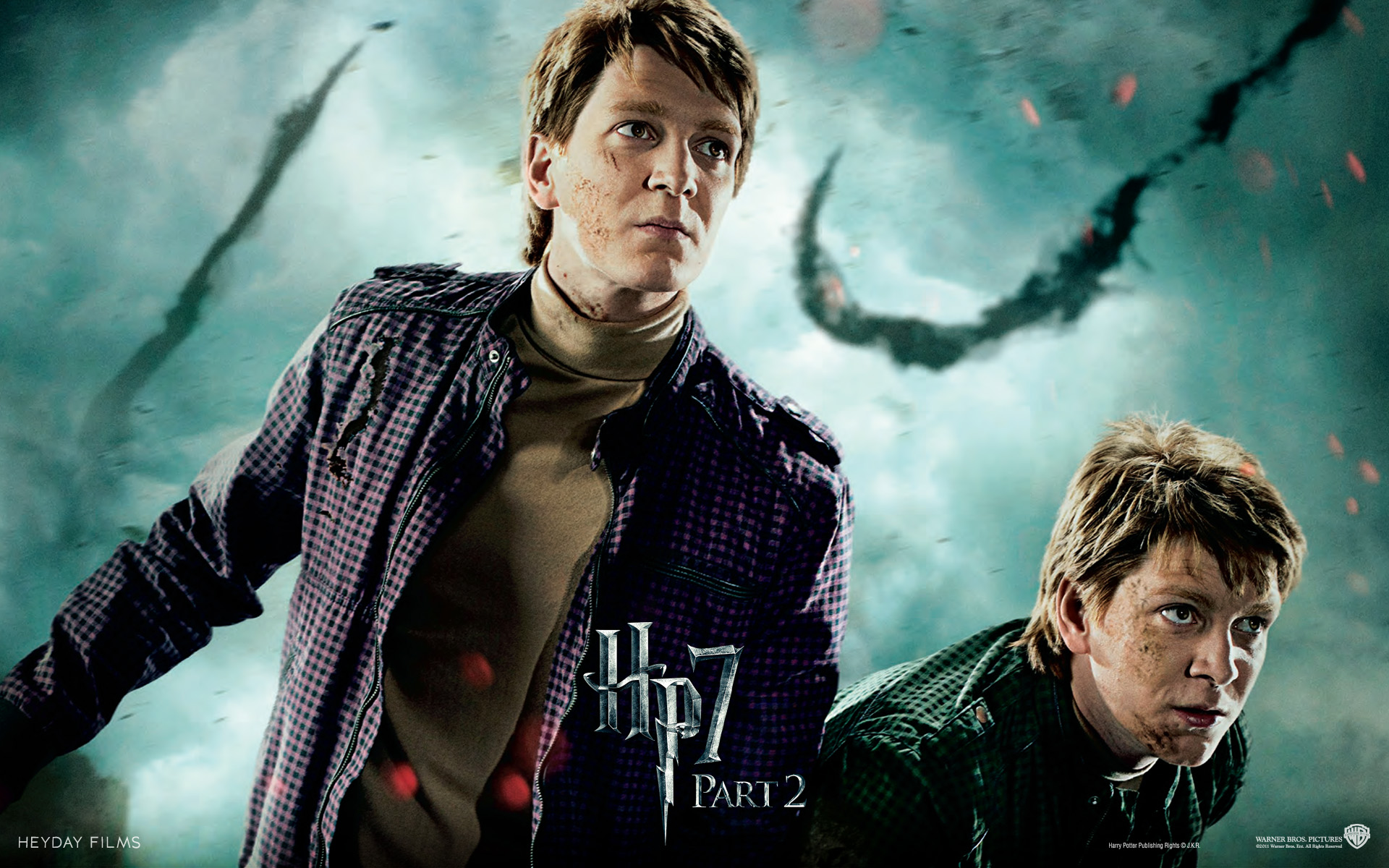 Wallpaper HP7 Weasley Twins - James and Oliver Phelps Harry Potter