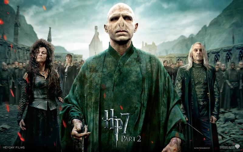 Wallpaper HP7 Draco Trio des forces du Mal - Bellatrix - Voldemort - Lucius Harry Potter