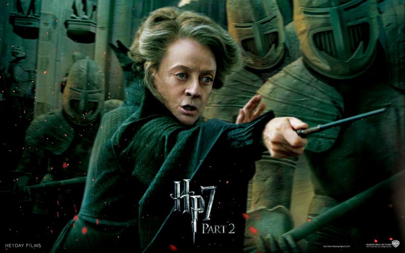 Wallpaper HP7 Professor Minerva McGonagall - Maggie Smith Harry Potter