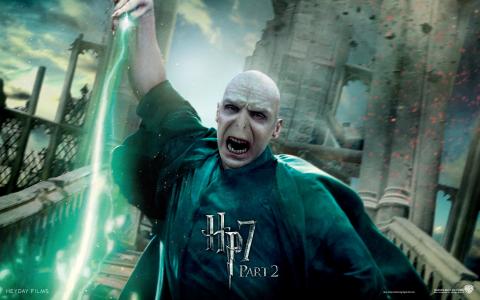 Wallpaper HP7 Voldemort Harry Potter