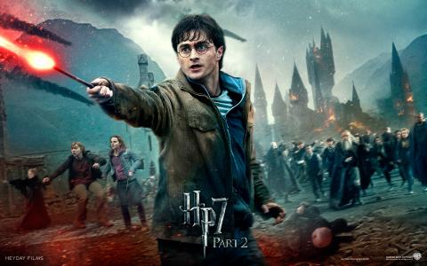 Wallpaper HP7 fight hero Harry Potter - Daniel Radcliffe Harry Potter