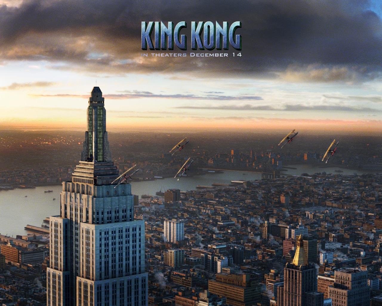 Wallpaper empire state building avions King Kong