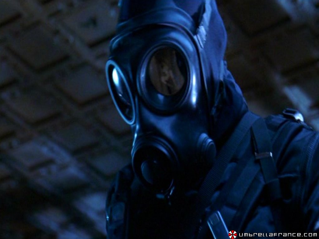 Wallpaper Resident Evil masque a gaz