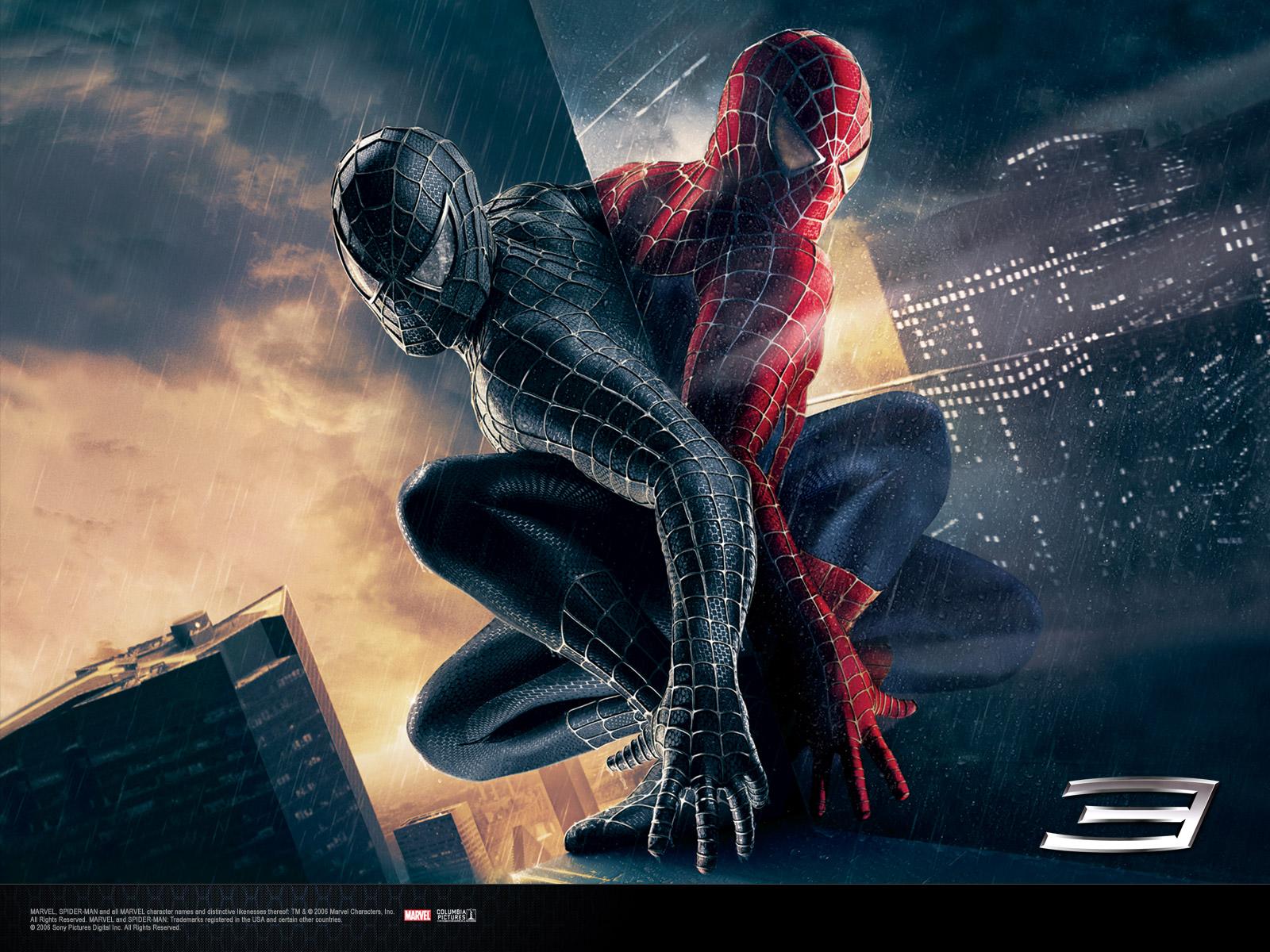 Wallpaper Peter Parker bon vs mauvais Spiderman