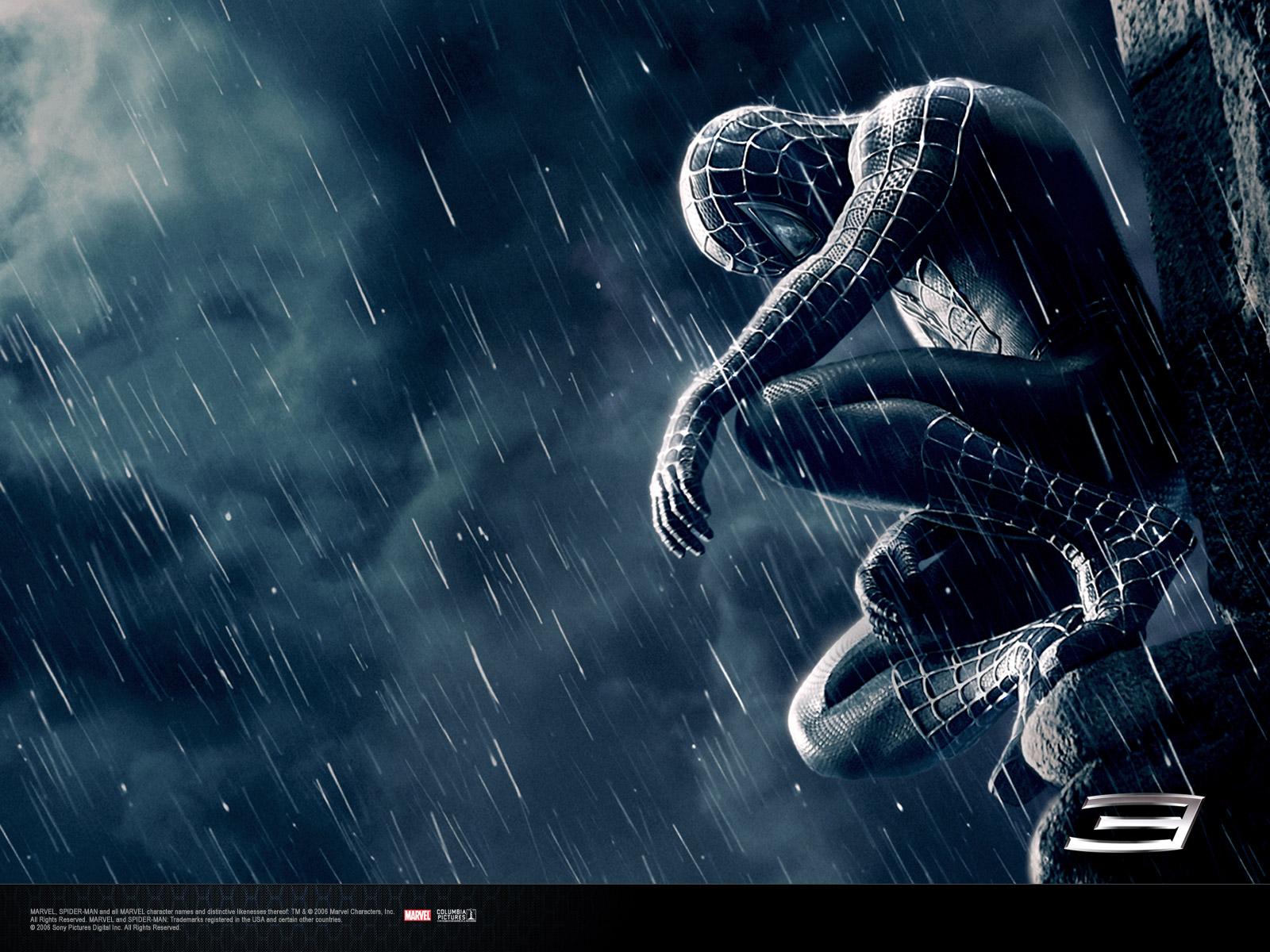 Wallpaper gargouille costume noir Spiderman