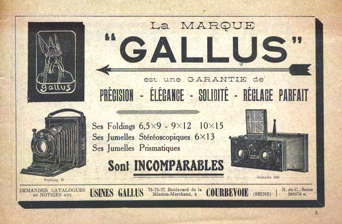 Wallpaper 0486-12  GALLUS  Jumelle stereo serie 200, collection AMI Appareils photos