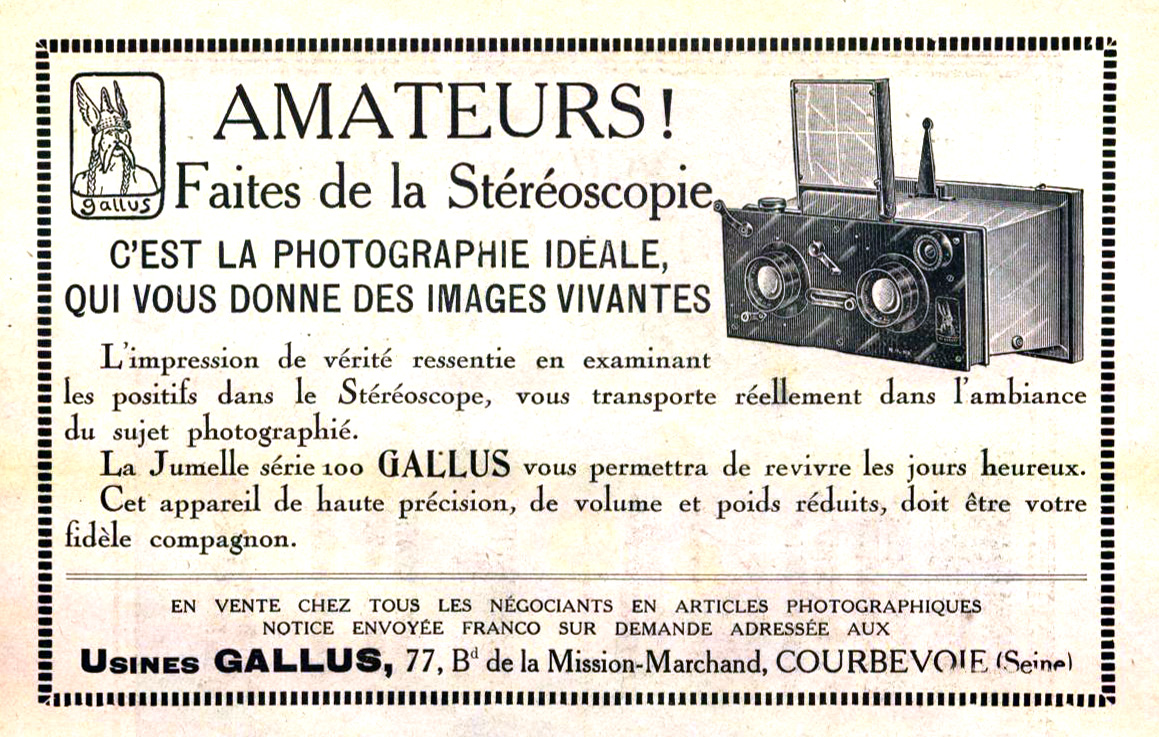 Wallpaper 0486-14  GALLUS  Jumelle stereo serie 200, collection AMI Appareils photos