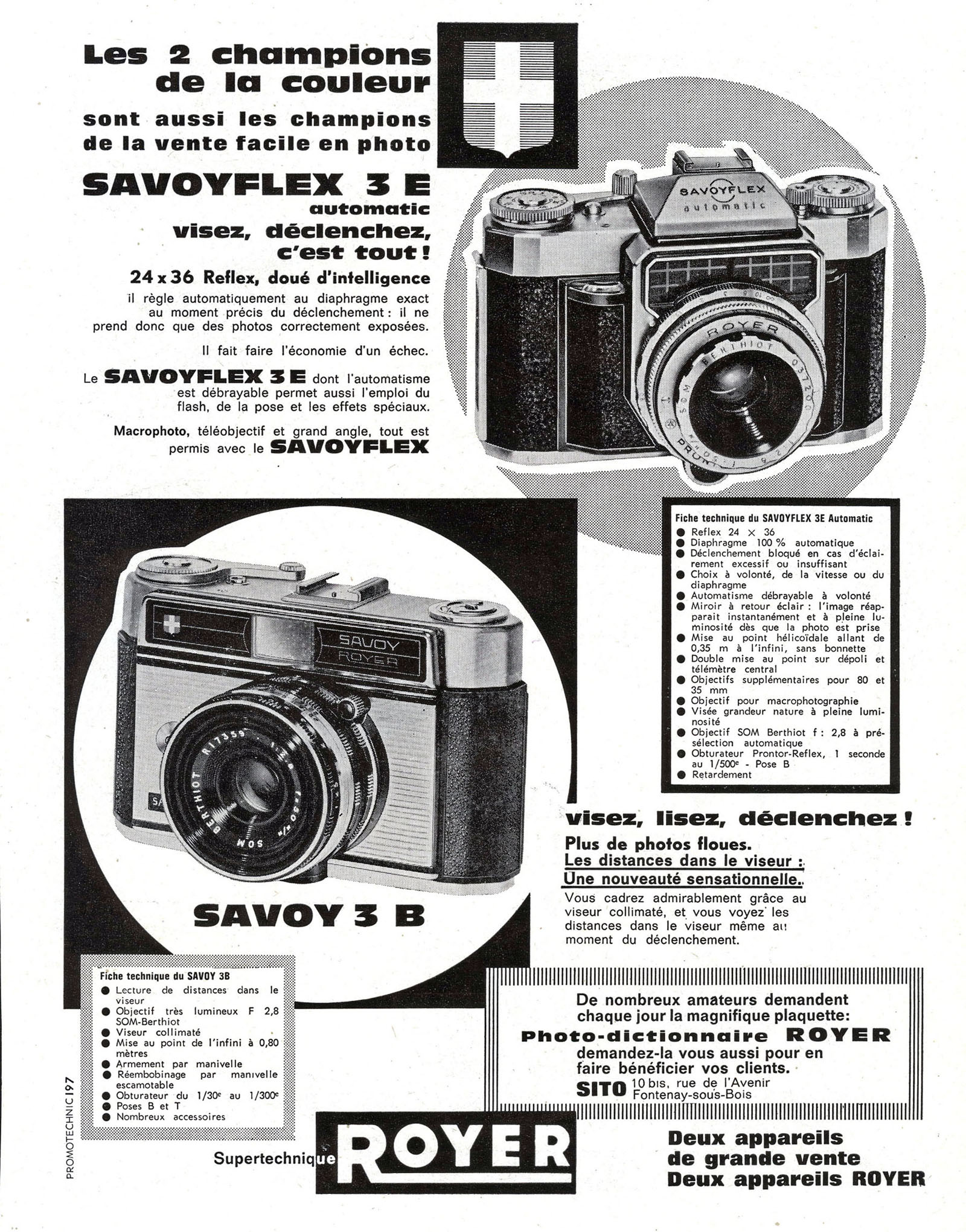 Wallpaper 1414-3  SITO ROYER  Savoyflex 3E automatic, collection AMI Appareils photos