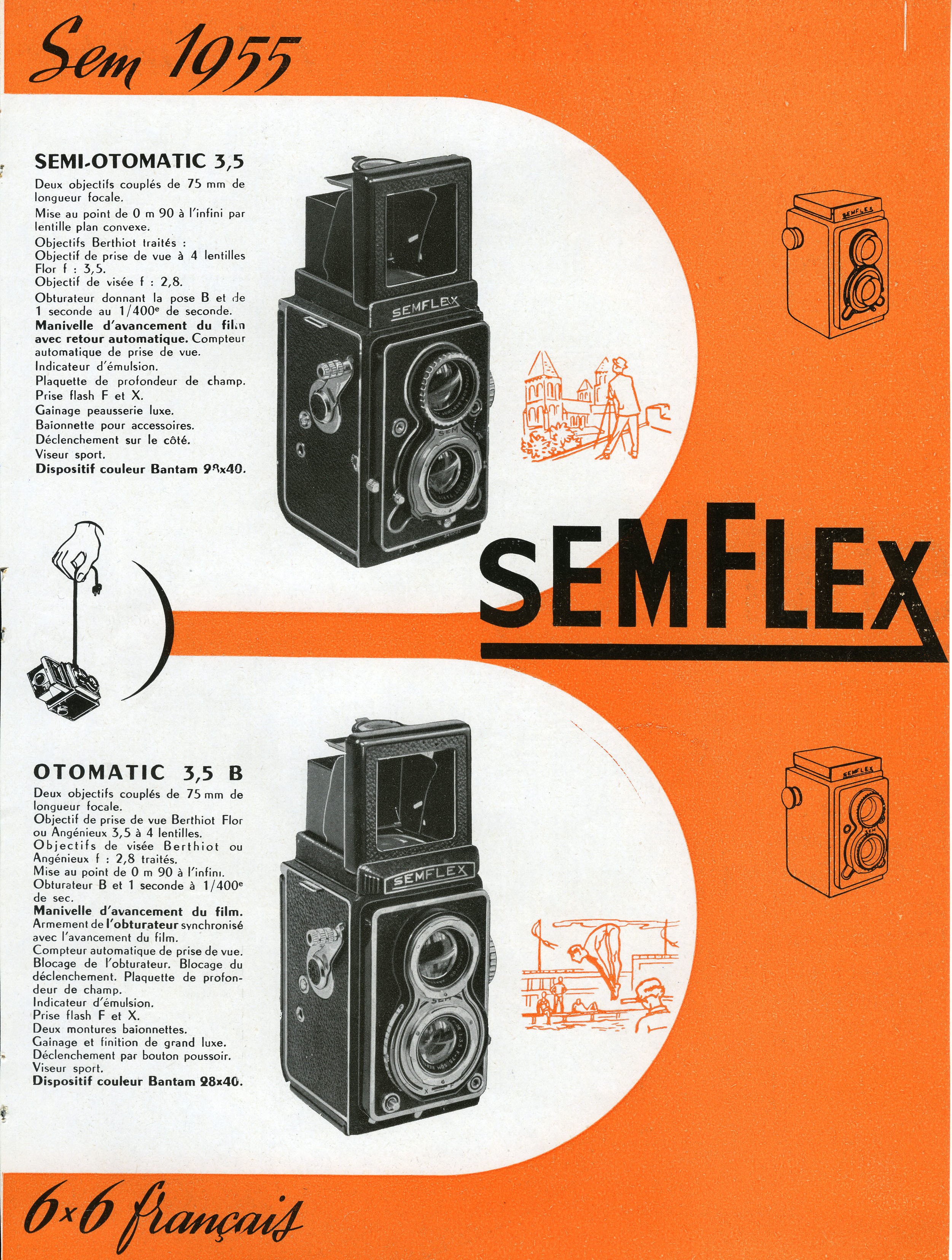 Wallpaper Appareils photos 1496-8  SEM  Semflex otomatic II, collection AMI