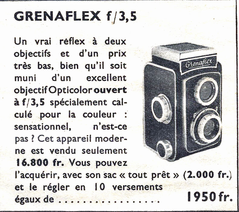 Wallpaper 1953-4  SEM  Grenaflex, collection AMI Appareils photos