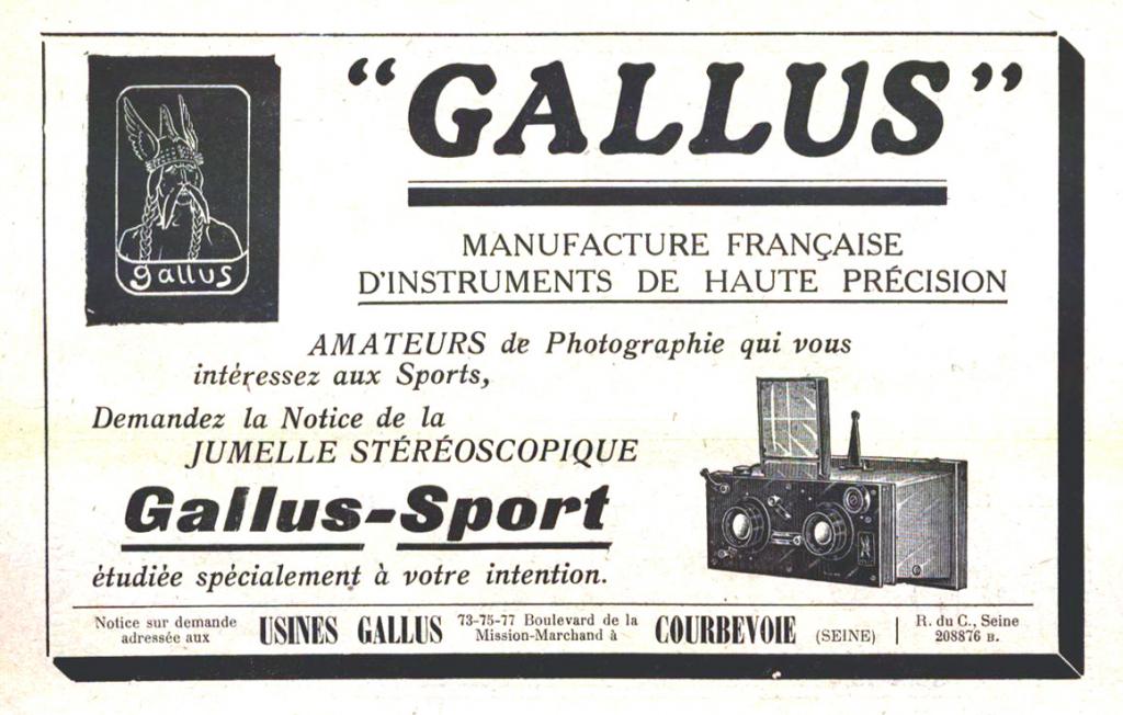 Wallpaper 0486-13  GALLUS  Jumelle stereo serie 200, collection AMI Appareils photos