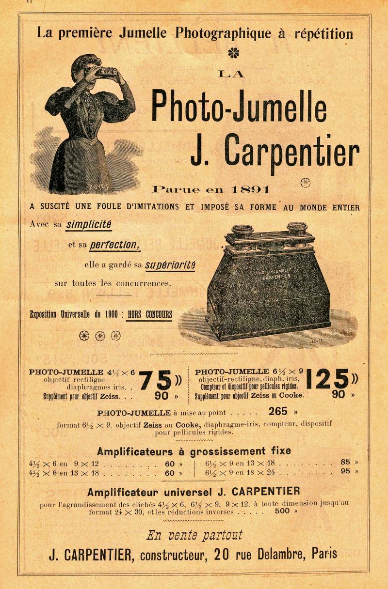 Wallpaper 2231-7  CARPENTIER  Jules  La stereo jumelle, collection AMI Appareils photos