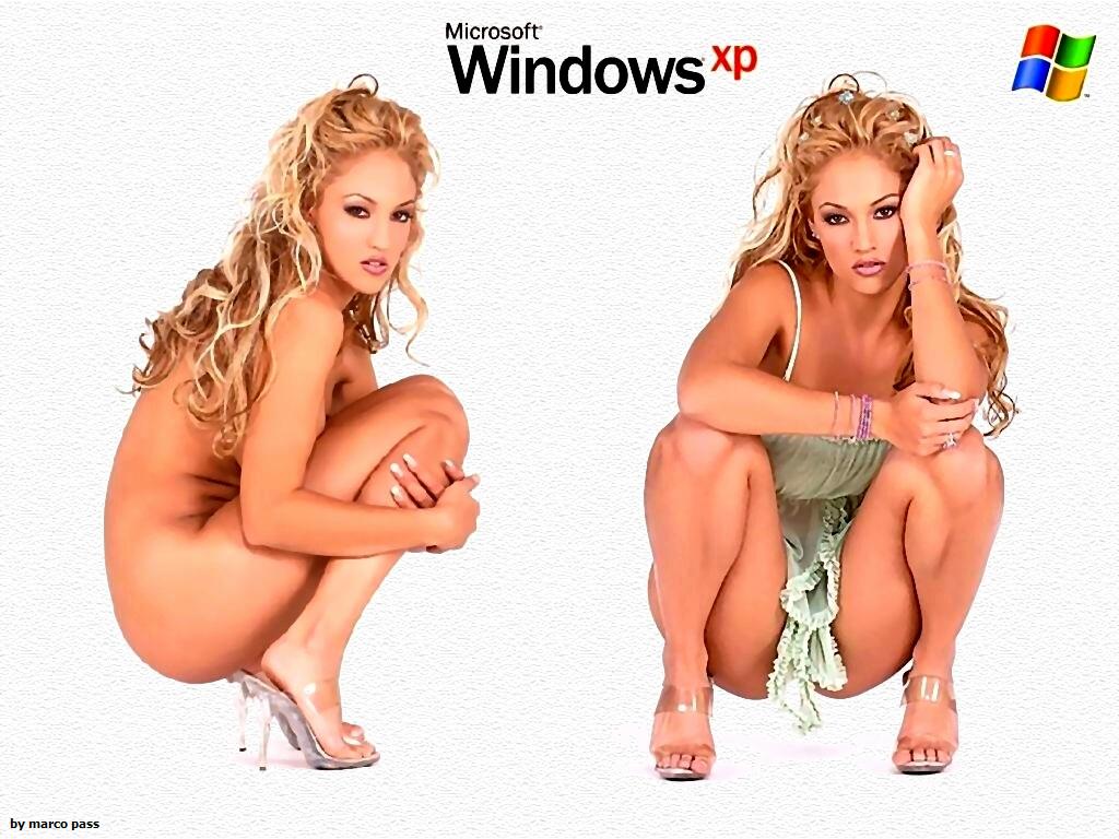 Wallpaper Theme Windows XP Sexy jolie fille