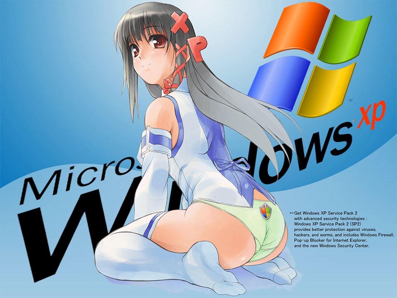 Wallpaper Theme Windows XP Sexy belle fille