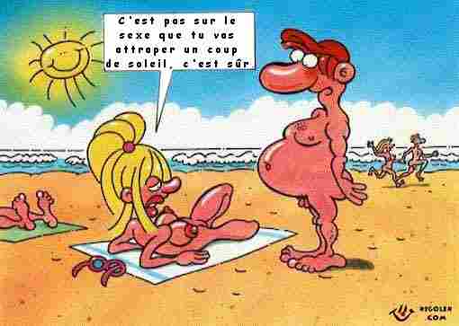 Wallpaper Humour sexy plage